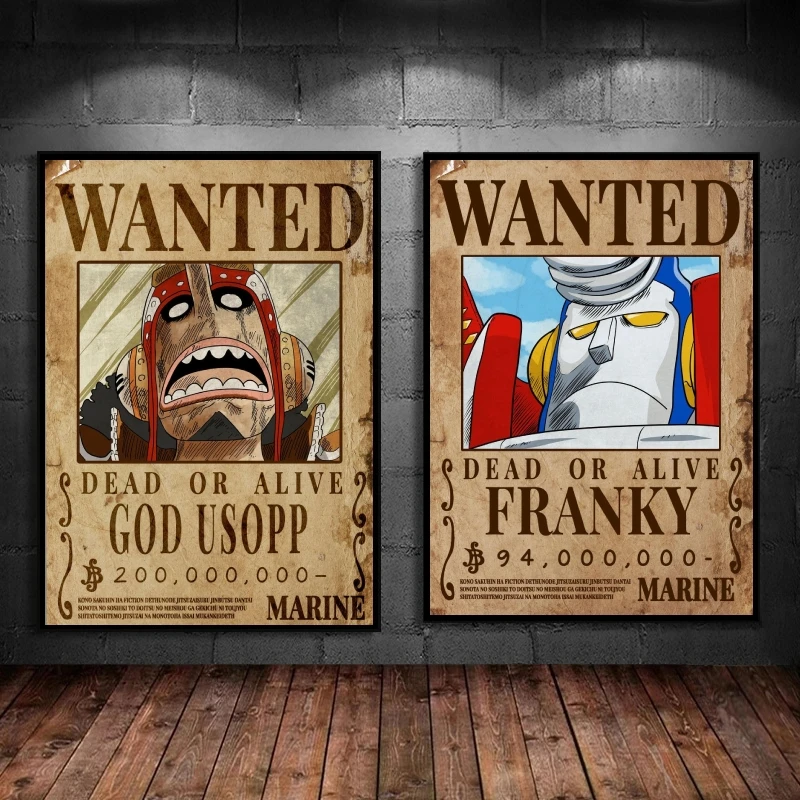 

Canvas HD Prints One Piece Bounty Wanted usopp Poster Toys Decoration Paintings Classic Room Home Friends Gifts