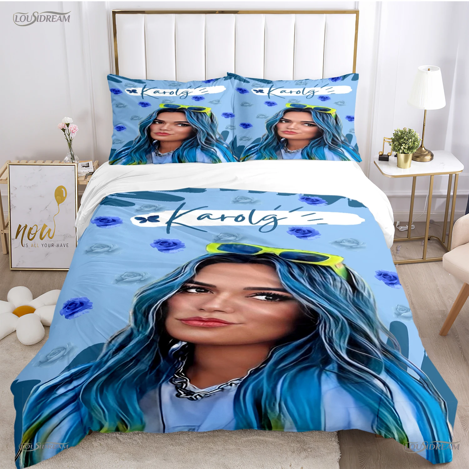 Sexy Karol G Singer All Season Duvet Cover Comforter Bedding set Soft Quilt Cover and Pillowcases Teens Single/Double/Queen/King 2