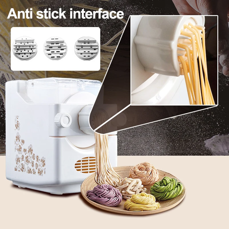 Fresh Pasta Machine Fully-Automatic Noodle Making Machine Household Pasta Electric Noodle Cutter Dough Kneading