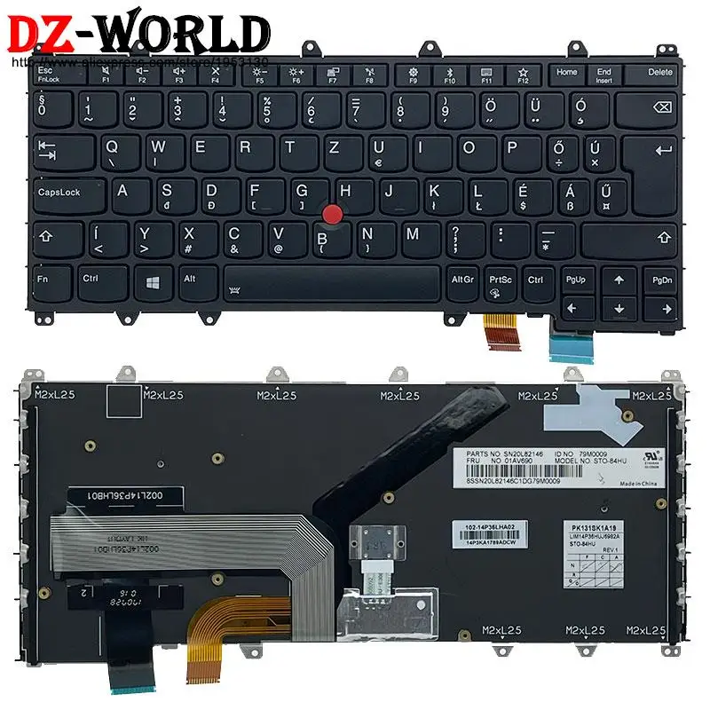 Qwertz cz sk de gr hu si ch Sws Tcheco Alemão Húngaro Esloveno Suíço Teclado para Lenovo Thinkpad s1 X380 Yoga 370 Laptop - Imagem 6
