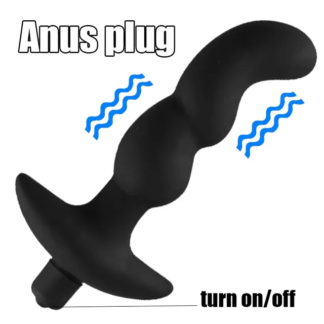 Vibrierender Analplug für Männer und Frauen, Silikon-Prostata-Massagegerät mit Wellen-Design, wasserdichter Buttplug mit Ein-/Aus-Steuerung