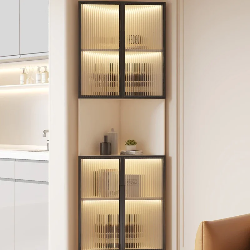 Iron Cabinet Metal Storage Whiskey Showcase Display Wine Rack Room Liquor Bar Luxury Open Cabinets Refrigerator Portable Outdoor