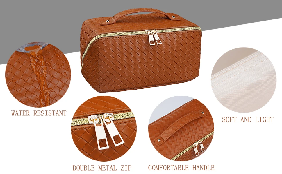 Pu Leather Handbag For Women Makeup Pouch Waterproof Multifunctional Bath Kit 25 Pu Leather Handbag For Women Makeup Pouch Waterproof Multifunctional Bath Kit