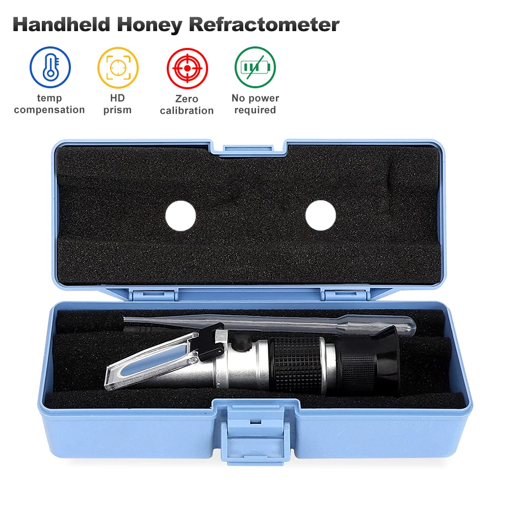Honey Refractometer Syrup Brix Retail Box Hand Held Brix 58 92