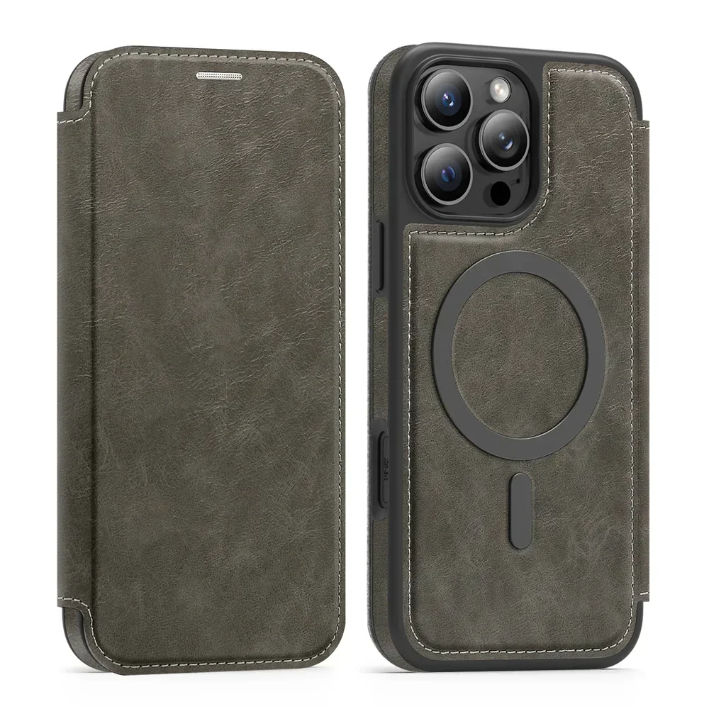 Premium 2-in-1 Detachable Leather Wallet Case with MagSafe RFID Protection