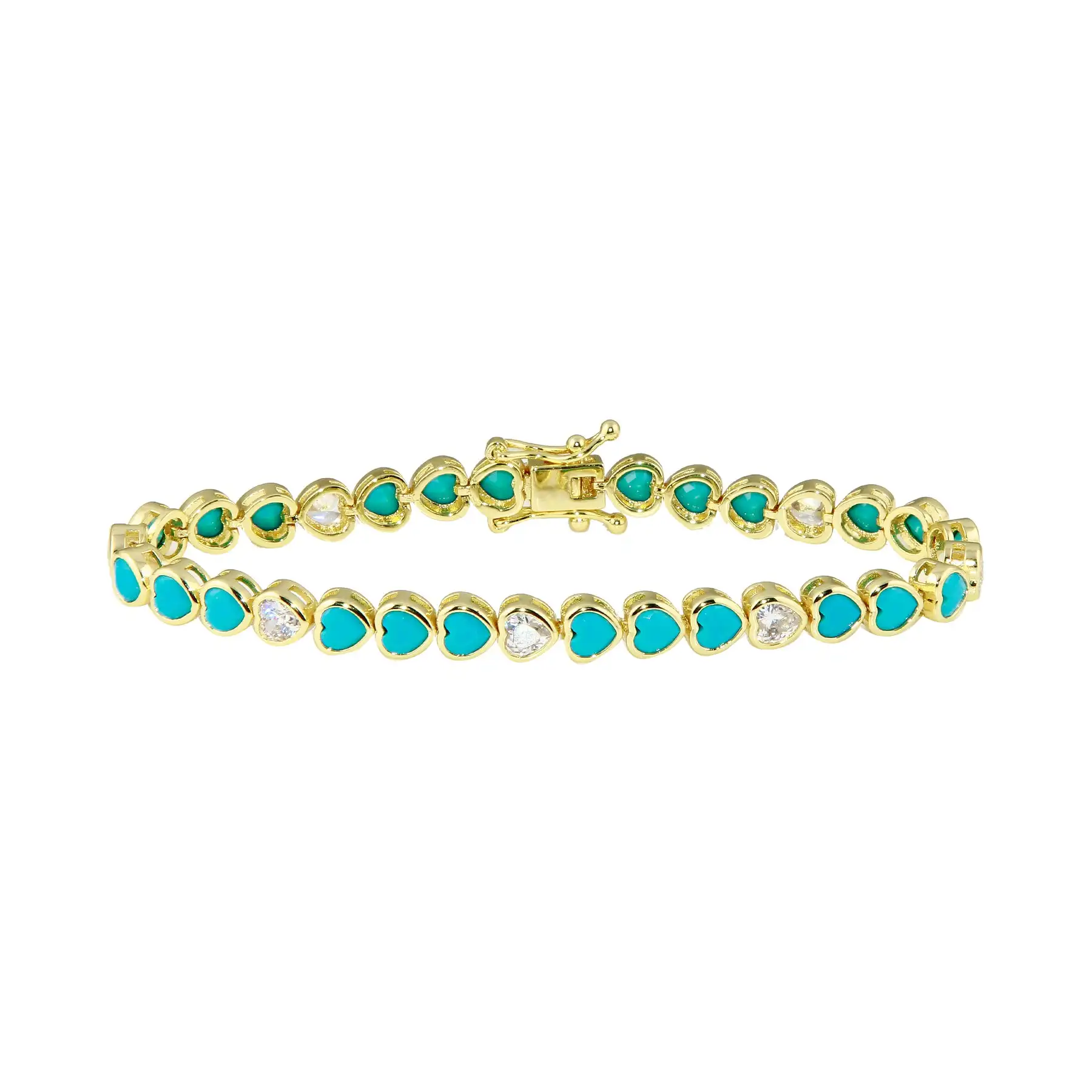 gold turquoise heart