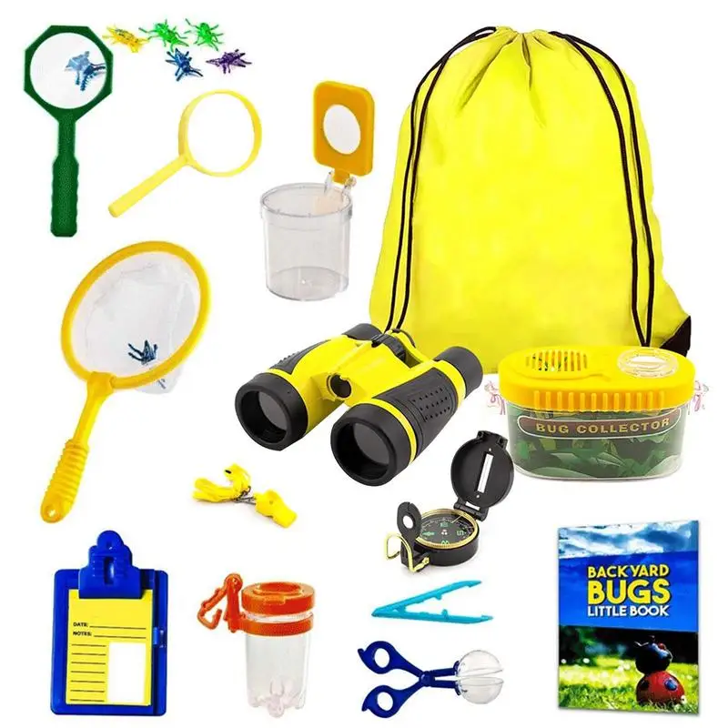 

20Pcs Kids Binoculars Toy Baby Toys Set Outdoor Exploration Set For Boy And Girl Nature Exploration Adventure Kit Children Gift