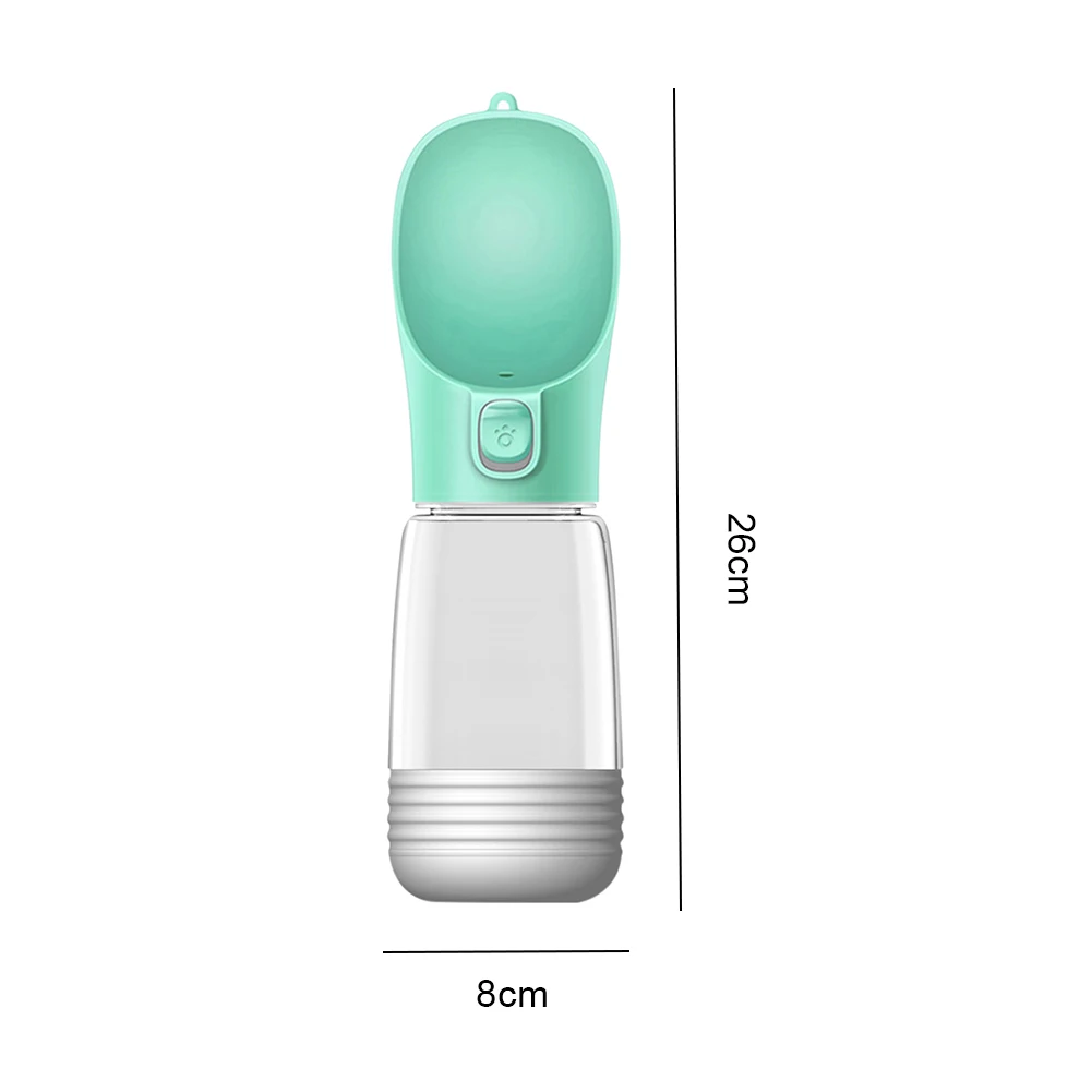 380ml 개 물컵 세척 가능한 플라스틱 개 물통 애완용품