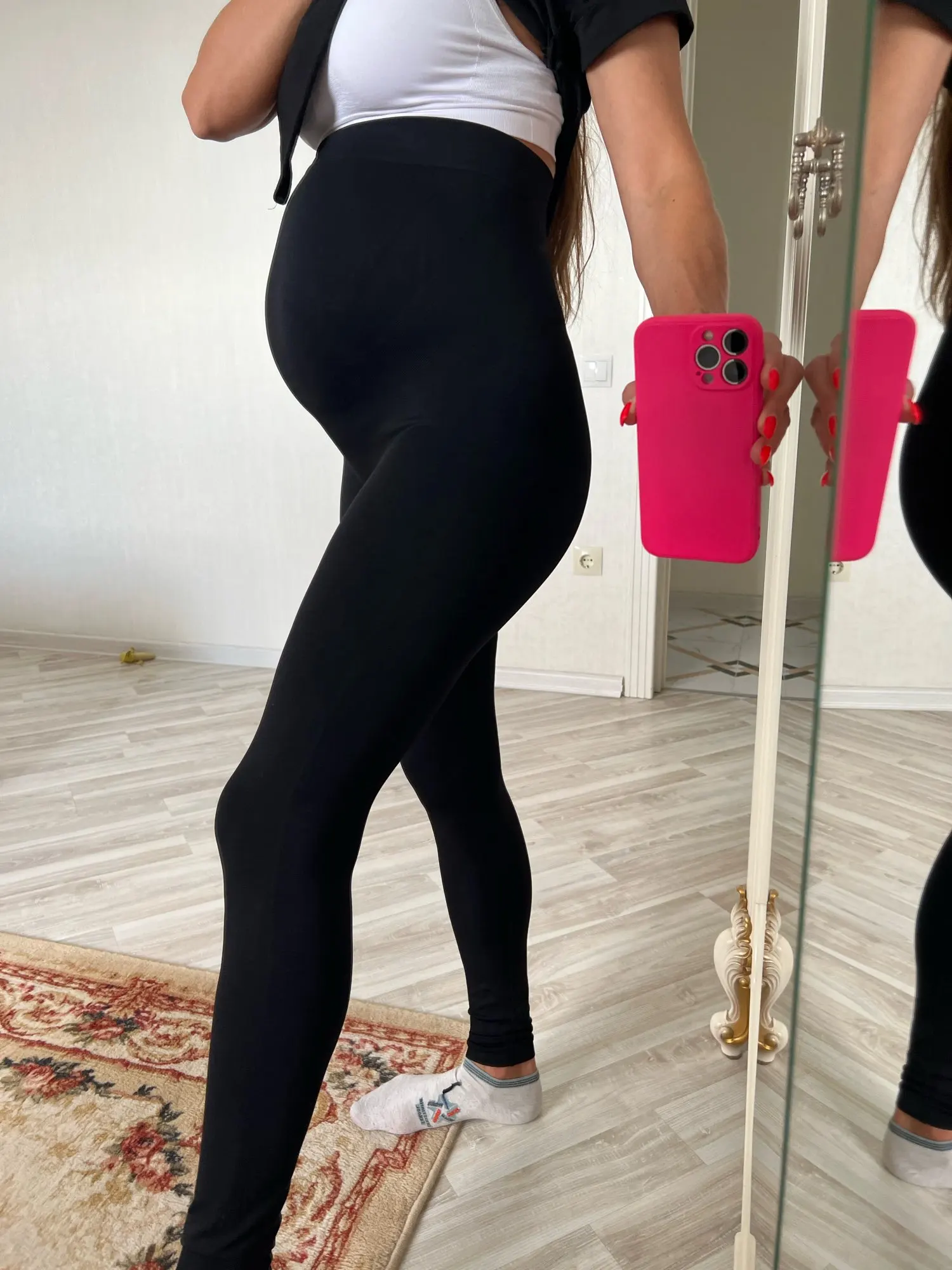 Maternity Leggings High Waist Belly Support Leggins for Pregnant