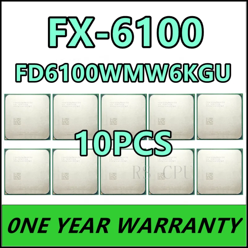 

Процессор FX 6100 FX6100 FX-6100 3,3 ГГц шестиядерный шестипоточный ЦПУ FD6100WMW6KGU разъем AM3 +, 10 шт.