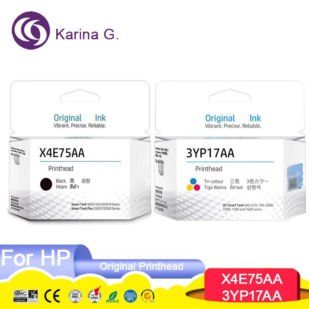 Testina Di Stampa Originale Hp 3 Yp17Aa X4E75Aa Per Stampante Hp Smart Tank 660 670 700 6000 7000 7300 7600 Serie