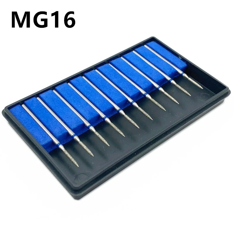 

10pcs Dentistry Tools Diamond Nail Drill Milling Cutter Dental Grinding Polish Burs Craft Polisher 2.35mm Shank MG16