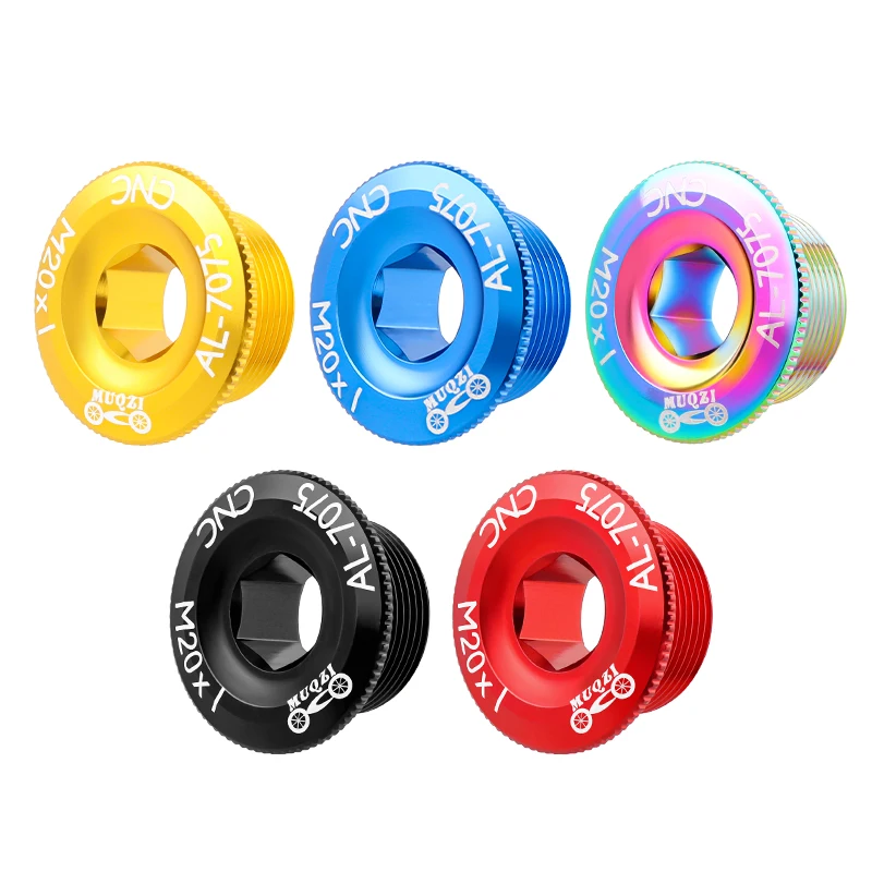 Bike Crank Cover Crank Cover Screw Cap M20 MTB Crankset Aluminum Road Bike Fitting 10 Colors