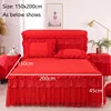 Princess Thicken Padding Bed Skirt Non-slip Flat Bed Skirt Quilted Bedspread Soft Warm King Queen Bed Skirt Without Pillowcase 1