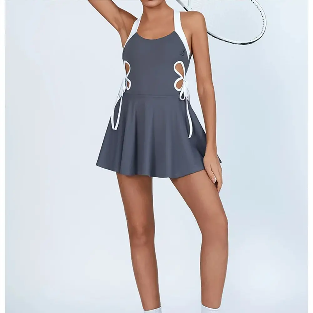 Pad Women Tennis Yoga Set One-Pieces Dress Sports Golf Badminton Skorts Anti Shorts Tracksuits Active Wear