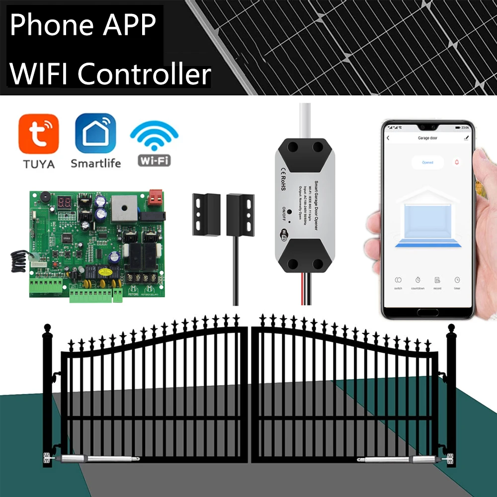 Garage Door Opener WiFi Smart Controller Work With Alexa Echo Google Home SmartLife/Tuya APP Control No Hub Require