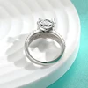GRA 2-5ct Moissanite Wedding Ring D Color Luxury Three Row Square Diamond Ring Real 925 Sterling Silver Fine Jewelry for Women 5