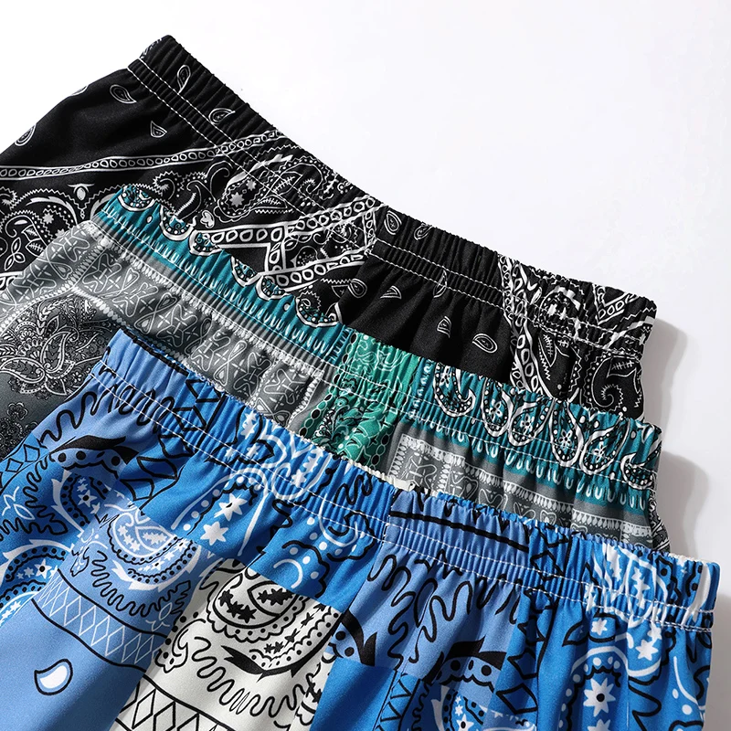3 Pcs Summer Children's Multi-color Combination Beach Shorts Boys And Girls Leisure Palm Tree 5 Pants Joker Elastic Waist Pants 4