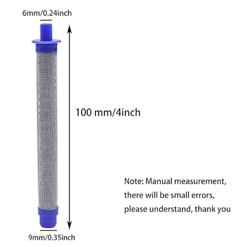 288749 60-Mesh Sg2 Sg3 Airless Spuitpistoolfilter Verffilter Compatibel Met Spuitpistoolmodellen Sg10, Sg20, Sg Pro