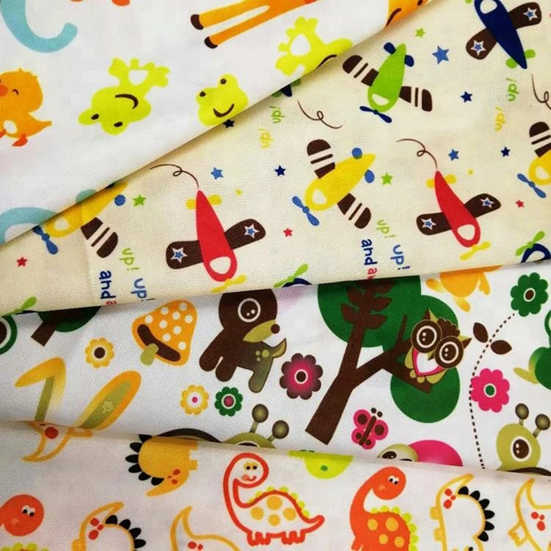 1M PUL Waterproof Diaper Fabric Polyester Printed Cloth Fabric Sewing for DIY Handmade Washable Baby Nappy Bags & Menstrual Pad