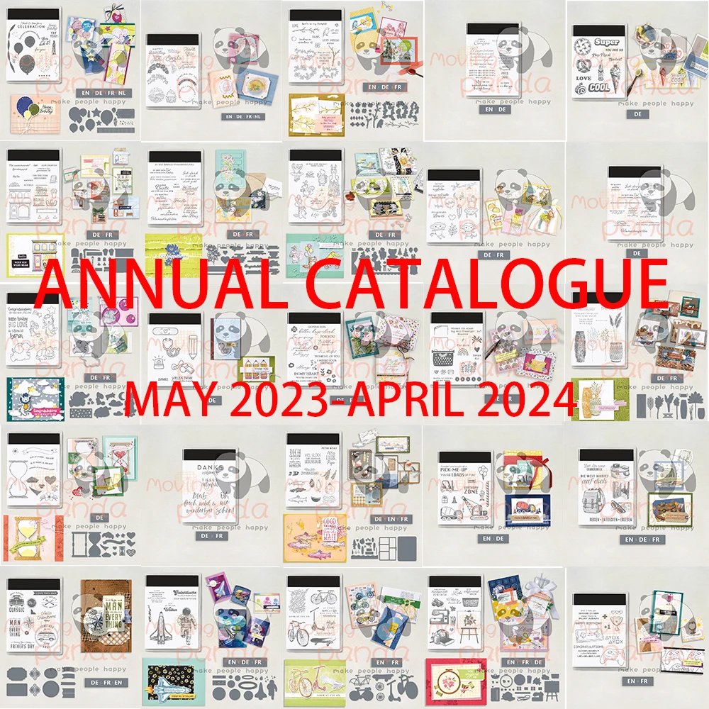 

2023 Annual Catalogue Clear Stamps Cutting Dies Spring Flowers Animals DIY Scrapbooking Silicone Stamp Metal Dies For Cards