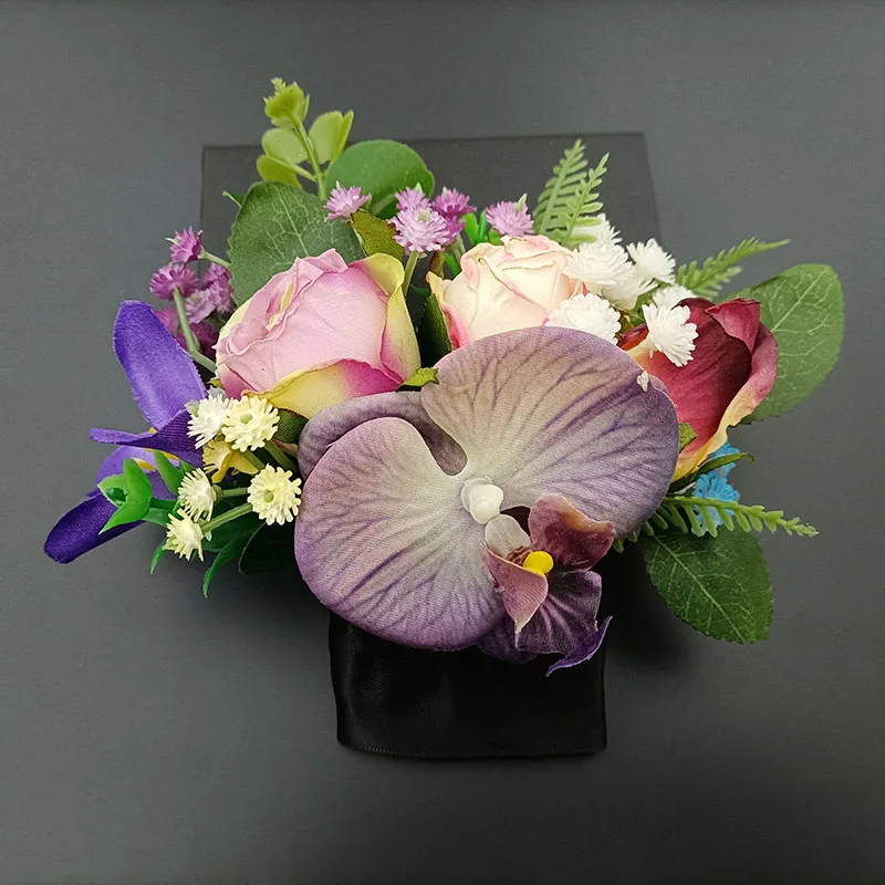 Herren-Hochzeits-Corsage-Brosche, modisch, formelle Kleidung, Anzug, Accessoires, Geschenke, handgefertigter Schmuck, luxuriöses originelles Design, Blumen-Broschen – Detail 7