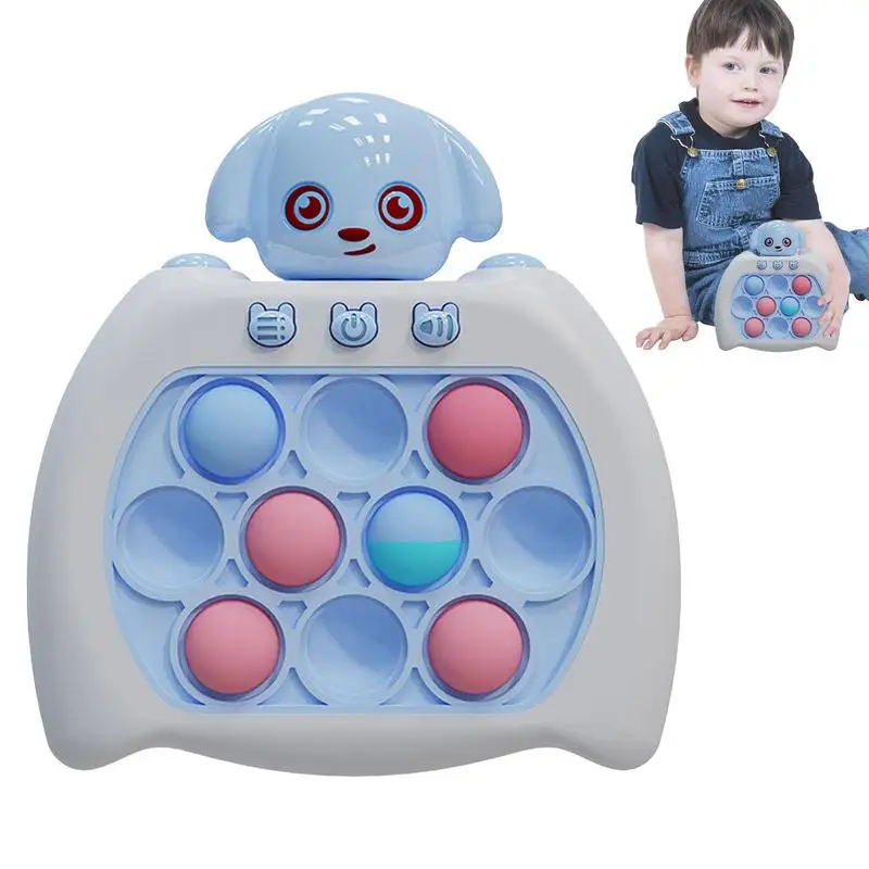 

Quick Push Game Consoles Handle Squeeze Montessori Toy Press Bubble Fidget Game 4 Game Modes Electric Toy Develop Endurance