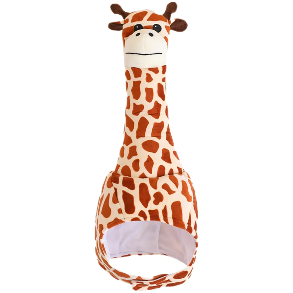 

Giraffe Costume Hat Plush Hat Funny Giraffe Shape Headwear Novelty Animal Hat Plush Giraffe Headdress Party Selfie Giraffe