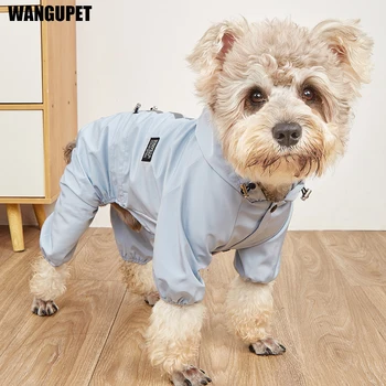Waterproof Dog Raincoat Reflective Hooded Waterproof Jacket Pet Jumpsuit Small Dogs Outdoor Supplies French Bulldog Chihuahua 1