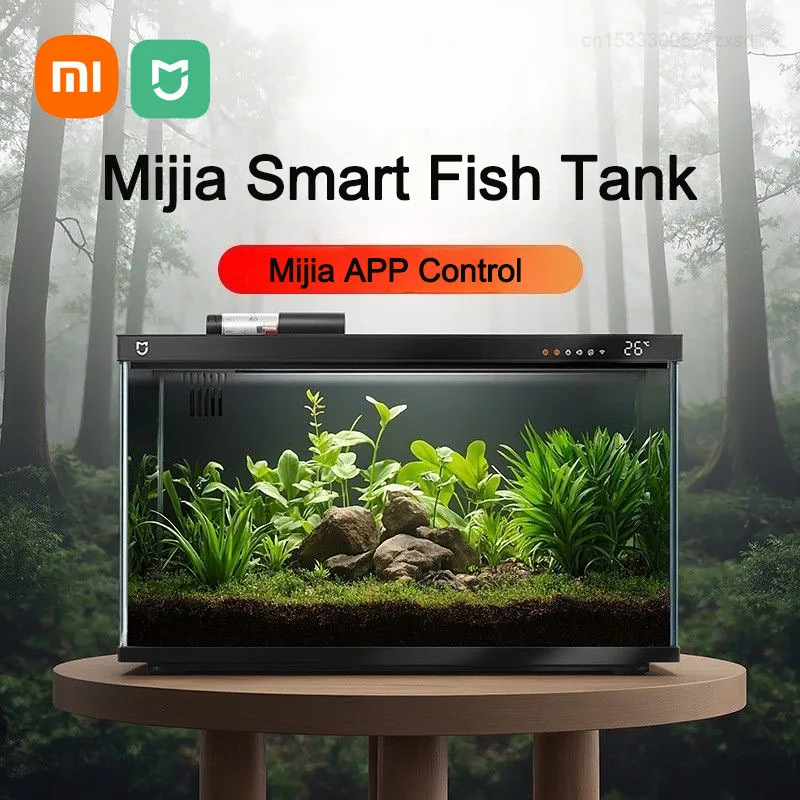Xiaomi Mijia Smart Fish Tank MYG100 Work with Mijia APP Mobile Controlled Remote Feeding Smart Lighting System Light Aquarium fish aquarium