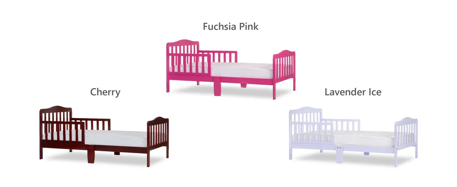 toddler bed in pink for girls,toddler bed in cherry for boys,toddler bed in lavender for girls, bed