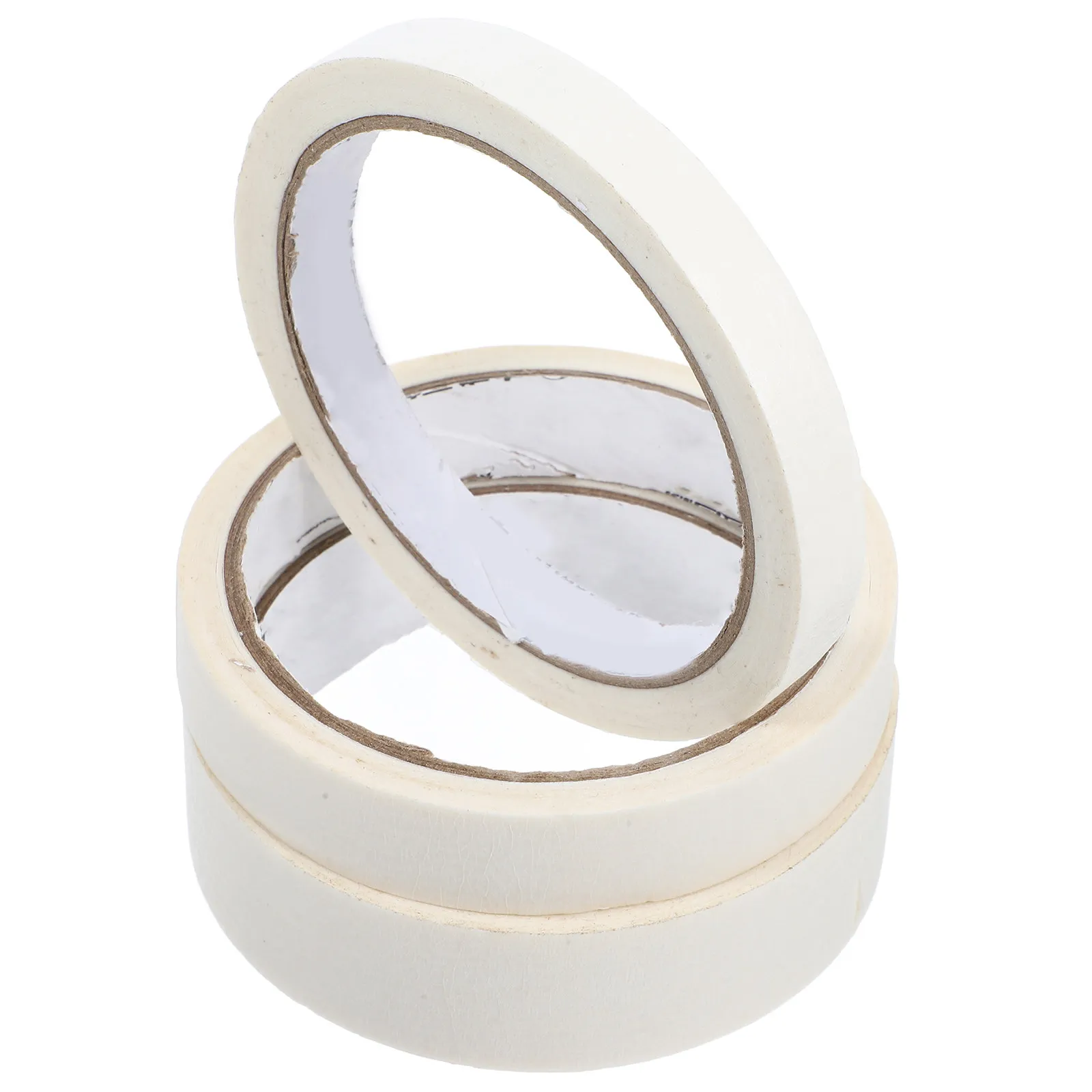 3Pcs 화이트 마스킹 테이프 저널링 스크랩북킹 수채화 종이 테두리 제도 그림 그리기 잔여물 없음 공예