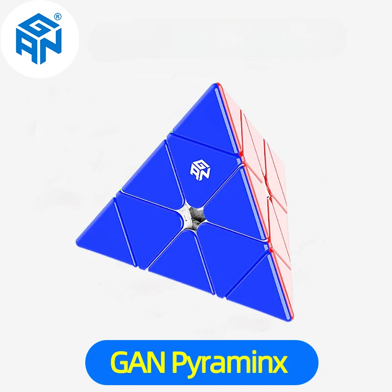 GAN 3x3 Pyraminx M Magnets Speed Magnetic Pyramid Puzzle Stickerless Triangle Cube with Extra GES (Explorer) Speed Cube