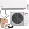 Goodman 12,000 BTU 18 SEER2 Ductless Mini Split Inverter Heat Pump System with 16-ft Installation and Wall Bracket (230v) 1
