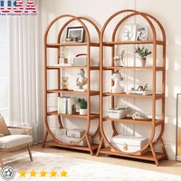 5-Tier Open Bookshelf Modern Storage Rack Freestanding Display Shelf Storage Organizer Heavy Duty Multifunctional Corner Shelf 1
