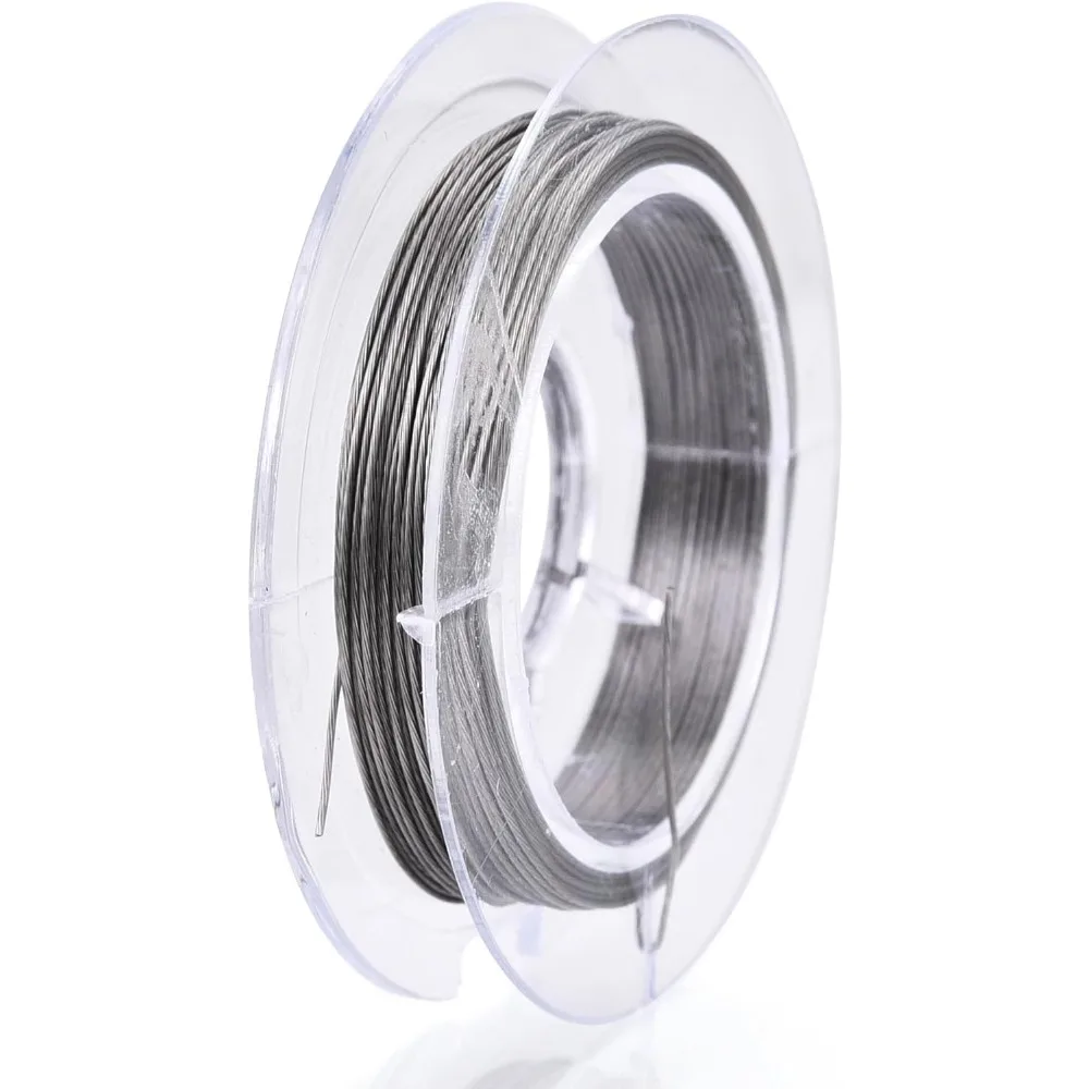 내성성 201 스테인레스 스틸 와이어 스테인레스 스틸 색상 0.38mm 32.8피트(10m)/롤 10롤/그룹