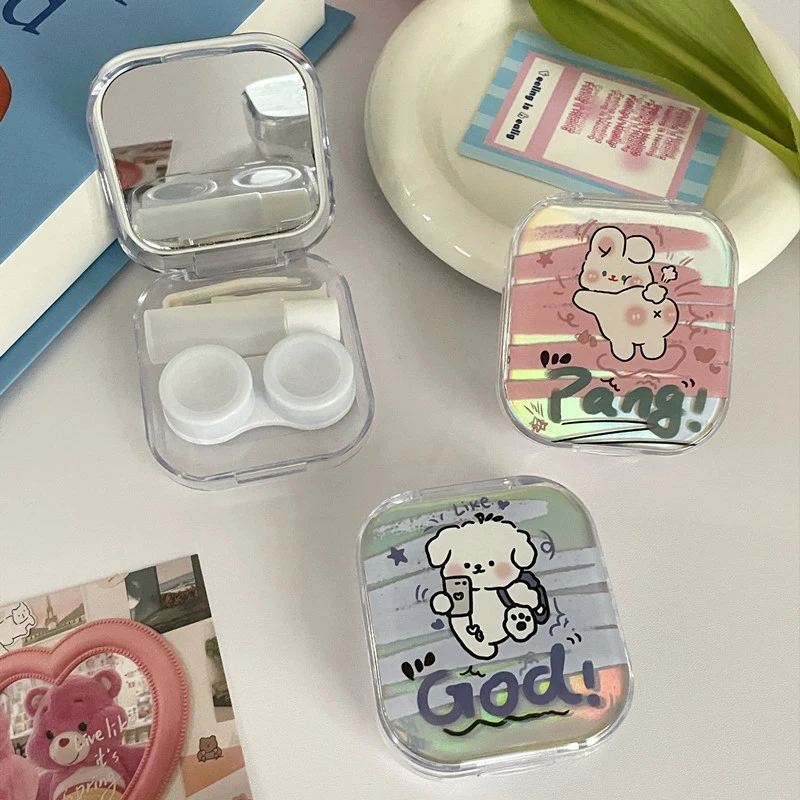 

Cartoon Contact Lens Case Box For Girls Contact Lens Care Box Portable Contact Lens Storage Box Travel Set