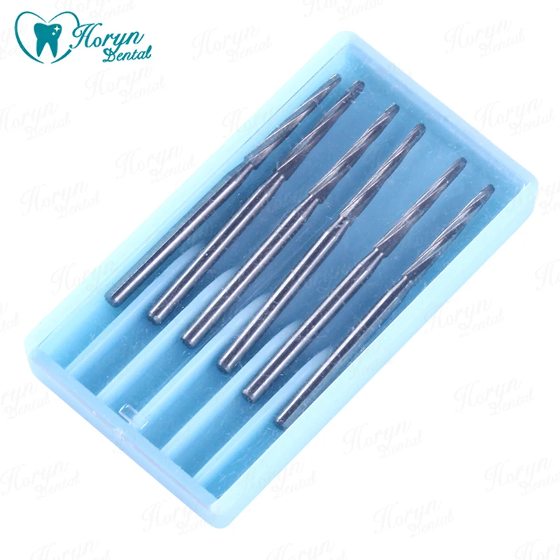 

6Pc Dental Surgical Carbide Bone Cutters Finishing Burs FG Bur 28mm Endodontic Burs Dentistry Tool