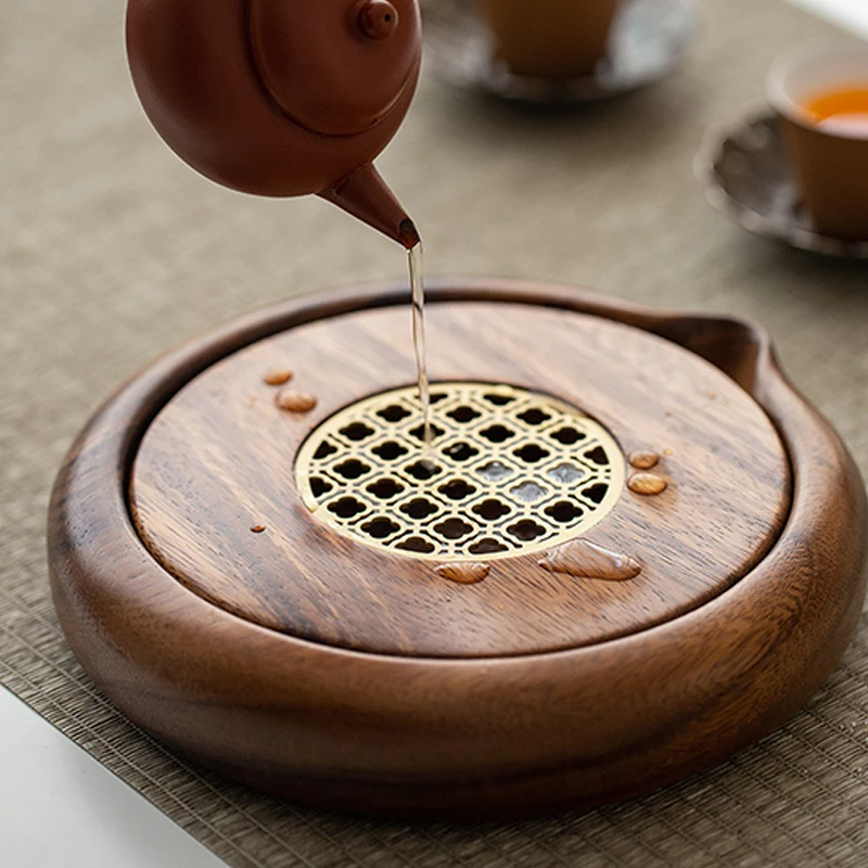 Elegant Walnut Tea and Coffee Tray - Solid Wood Serving Accessory