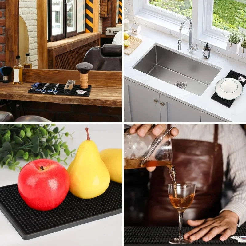Salon Barber Mat Nonslip Barbershop Counter Mat PVC Flexible Thick Table Organizer Pad for Scissors Accessory Supp