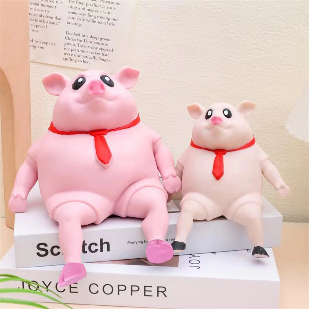 Piggy Stress Toy Stretch Creative Sensory Toy Rebound Pig Stress Relief Funny Squeeze Soft Pig For Adults Kids small animals,stress ball toys