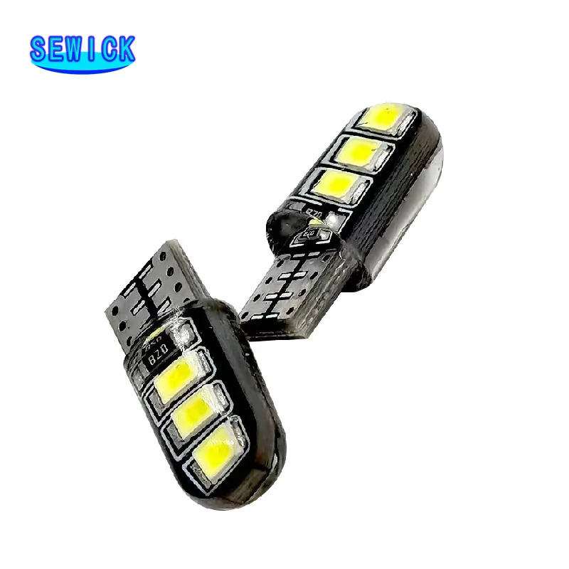 100pcs  T10 Ǹ ̽ 6 SMD LED ڵ    W5W WY5W 6LED 6SMD   ̵    12V