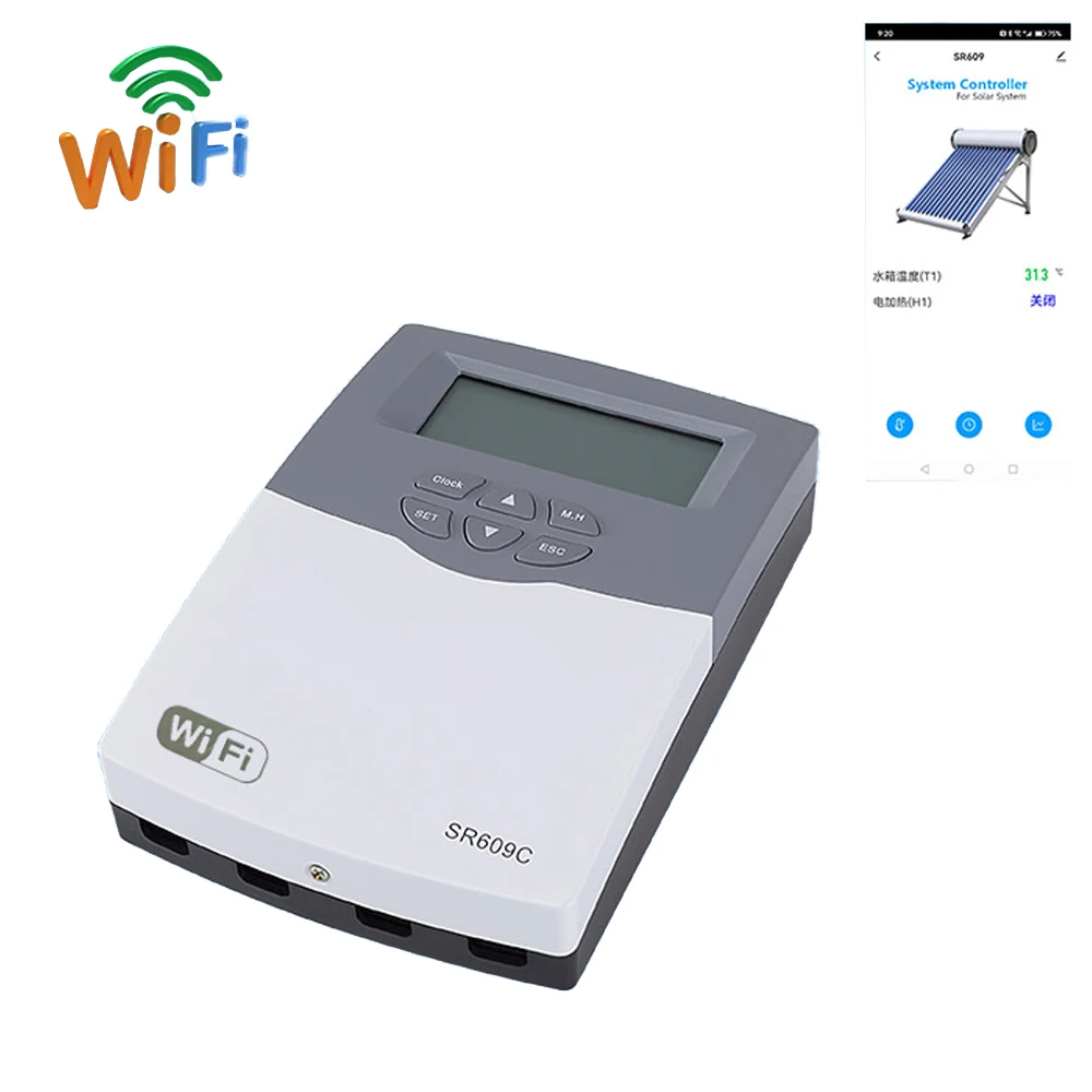 Solar Water Heater Controller SR609C with WIFI Remote Control Optional for Intergrated Pressurized Solar Water Heater