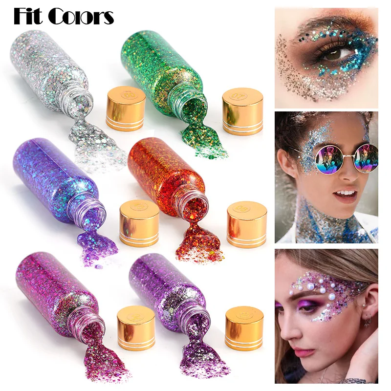 

Handaiyan Eye Glitter Nail Hair Body Face Stickers Gel Art Loose Sequins Cream Diamond Jewels Rhinestones Makeup Party Festival