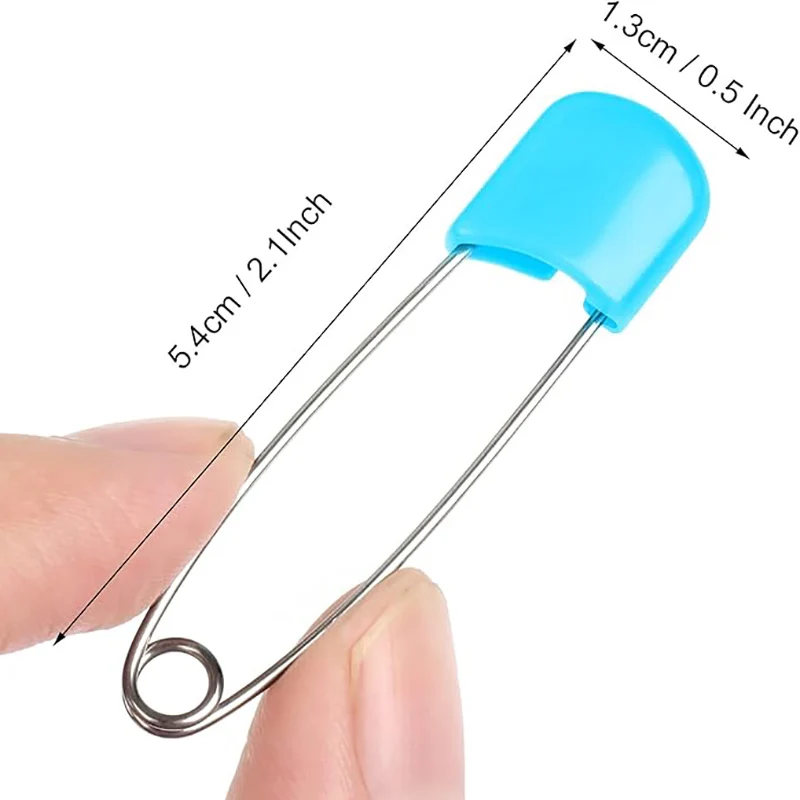 10/20Pcs 플라스틱 머리 안전 핀 5.4cm 안전 잠금  천 기저귀 기저귀 핀 버클 DIY 바늘 핀 바느질 용품