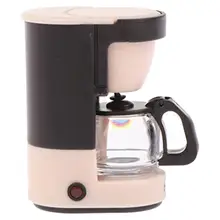 

Mini Coffee Machine Dollhouse 1/12 Scale for Decoration Creative Toys Pink