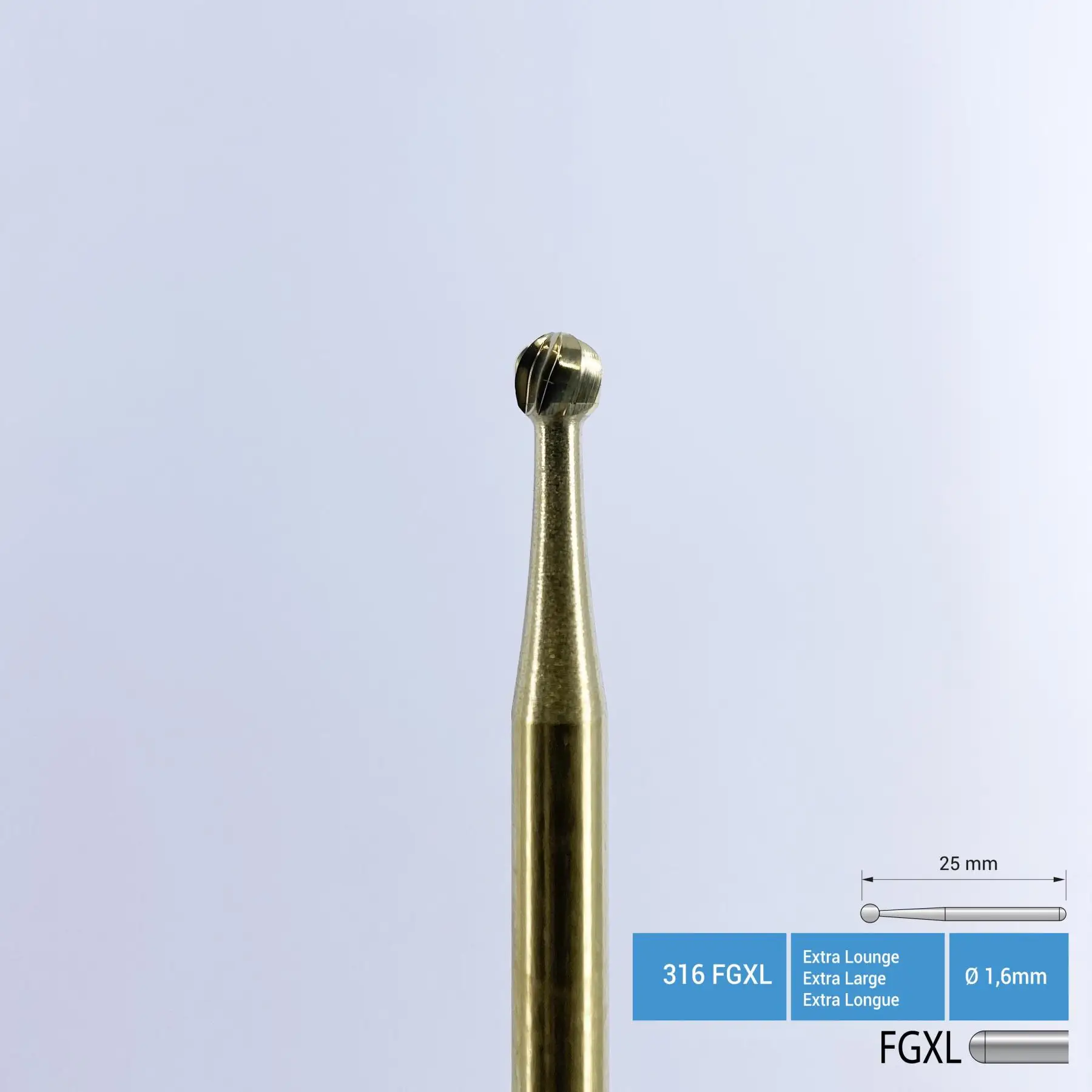 

Frank Dental-titanium Coated Carbide surgergergery Rond-141 FGXL - for Air Turbine