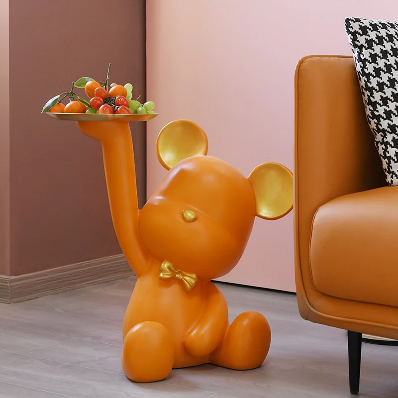 

Креативное большое напольное светильник шение с медведем для гостиной, легкий роскошный поднос для крыльца, домашнее мягкое украшение, новый подарок для дома
