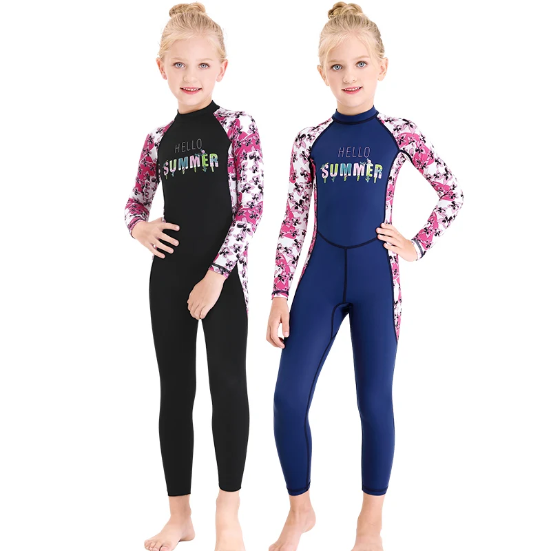 Dive Sail UPF 50+ Rash Guards Kids Beach Diving Skin One Piece Swimsuit For Girls Boys quick-dry Sun Protective Swimming Suit