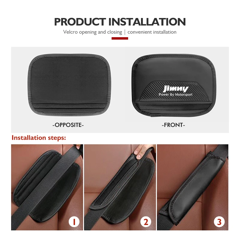 Car Leather Safety Seat Belt Shoulder Cover Protection Accessories for Suzuki Jimny jb32 jb23 jb64 jb43 jb53 jb74